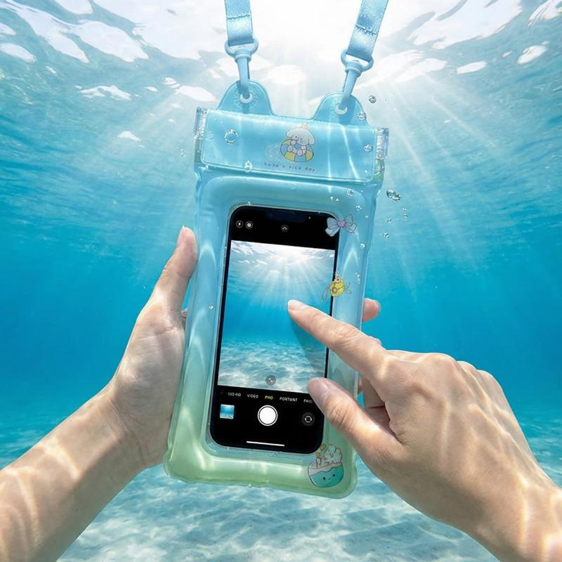 Pool Cover Waterproof - Yüzen Hava Yastıklı Telefon Çantası Karikatür