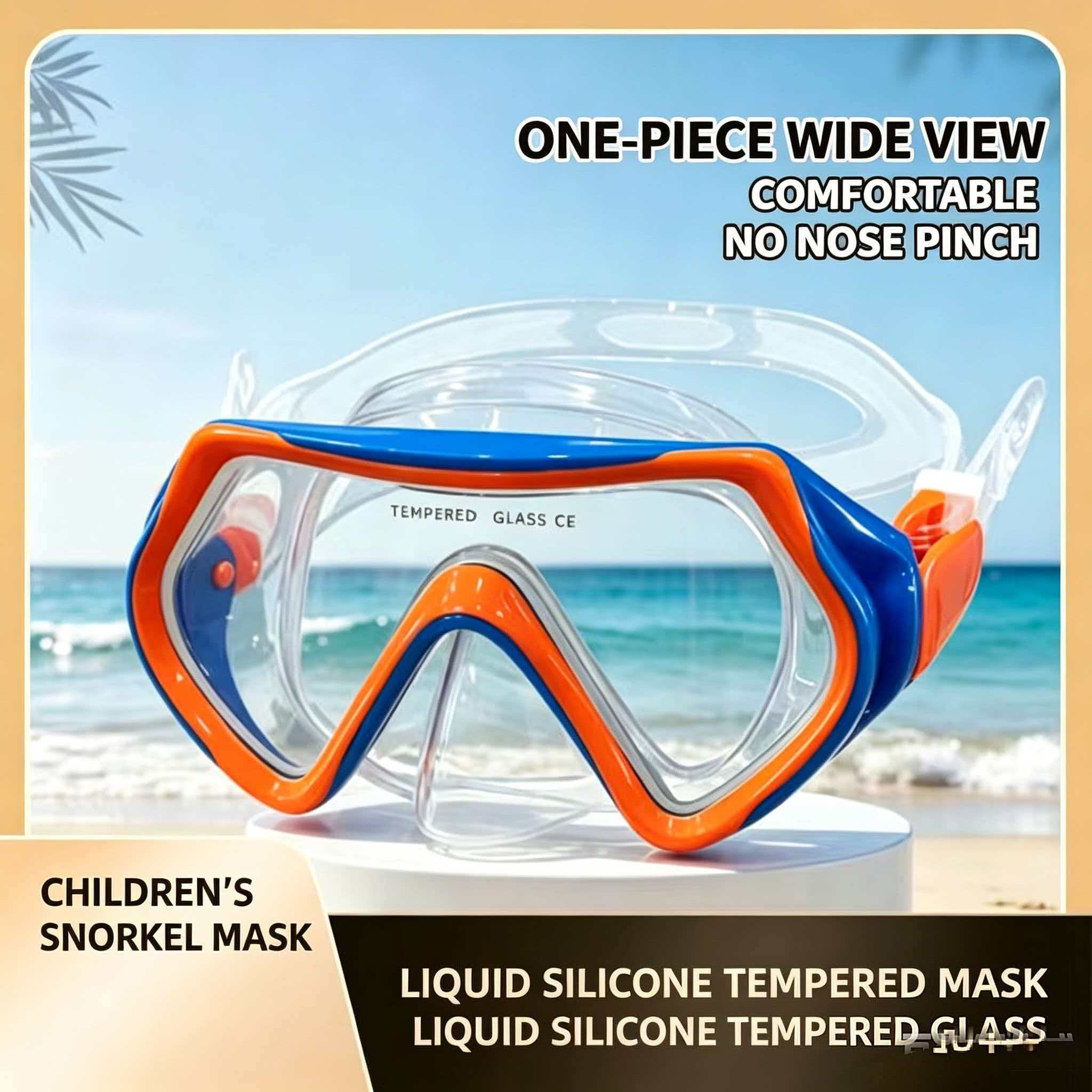 Snorkel Mask Full Face - Çocuklar için Silikon Maskeli Yeni Stil