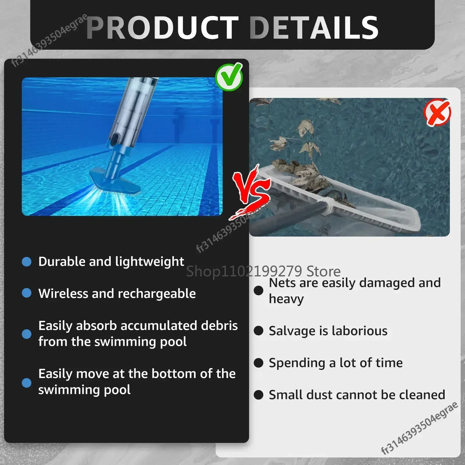 Şarj Edilebilir Taşınabilir El - Pool Vacuum Manual incelemesi ve fiyatı