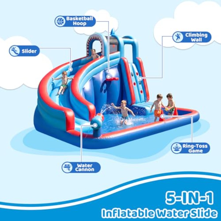 Çocuklar için arka bahçe şişme - Water Slide Inflatable incelemesi ve fiyatı