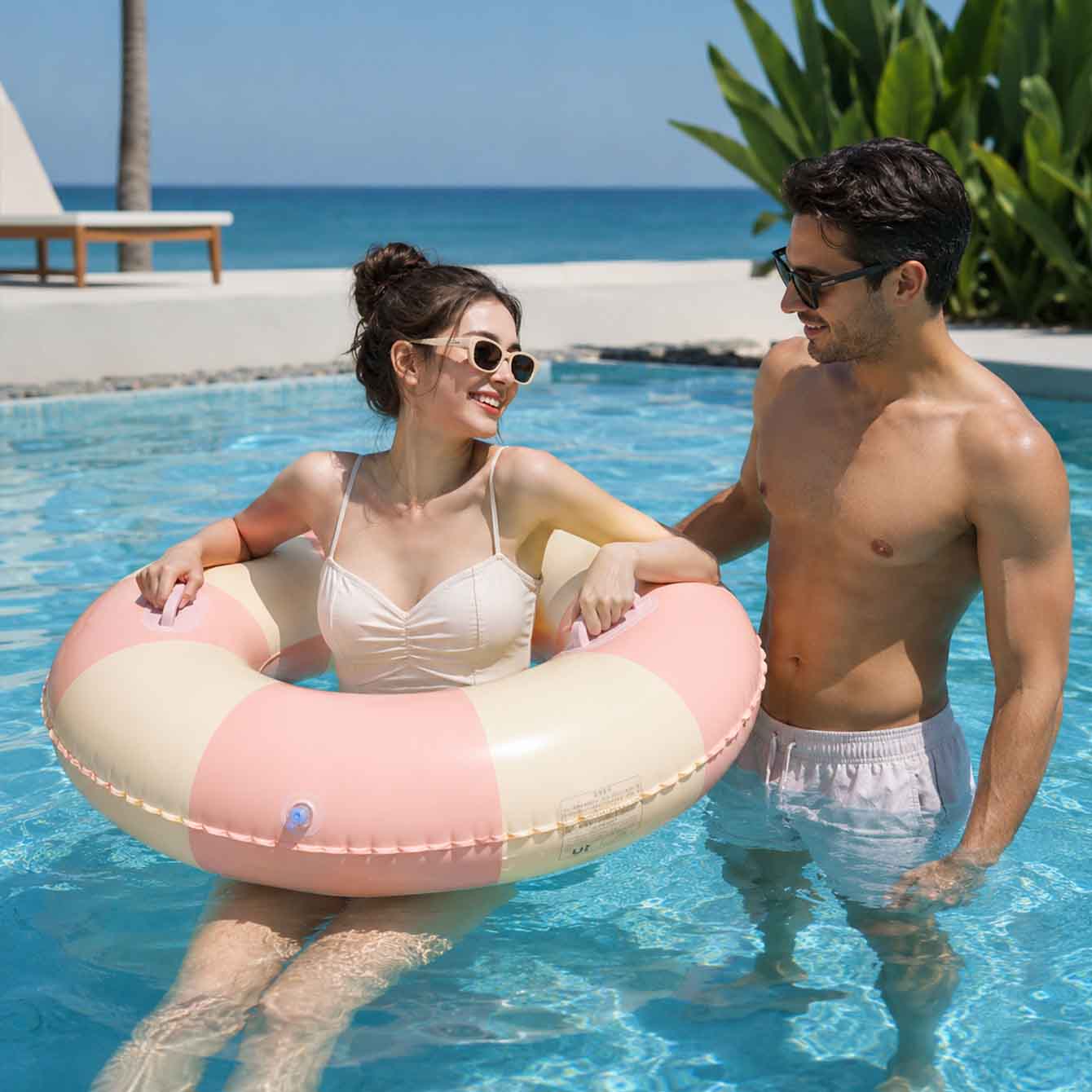 1 adet şişme yüzme simidi kulp - Pool Float Ring Inflatable incelemesi ve fiyatı