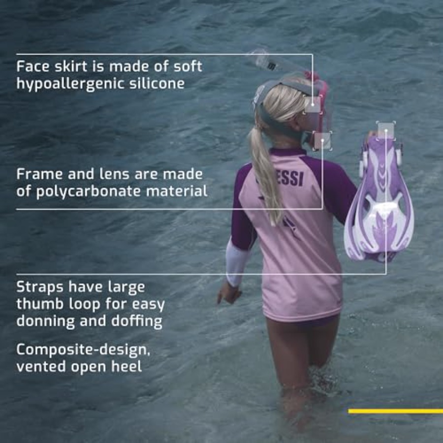 6-12 yaş arası çocuklar için g - Snorkel Mask Full Face incelemesi ve fiyatı